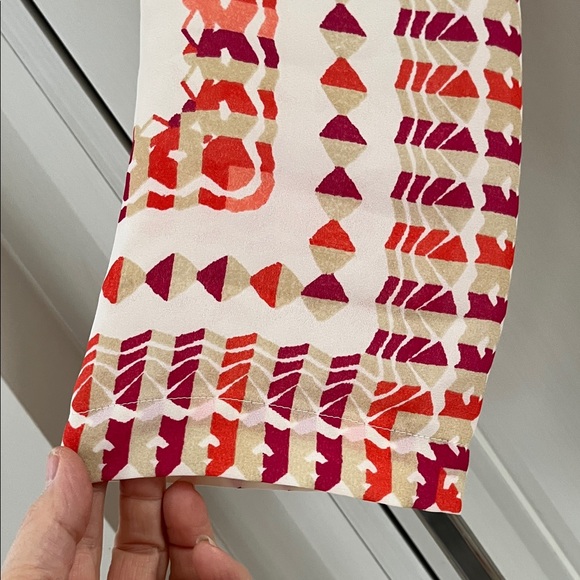 BCBGMaxAzria Pink and Cream Patterned Shorts Romper - Picture 6 of 16